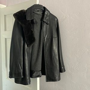 Guess leather jacket size L